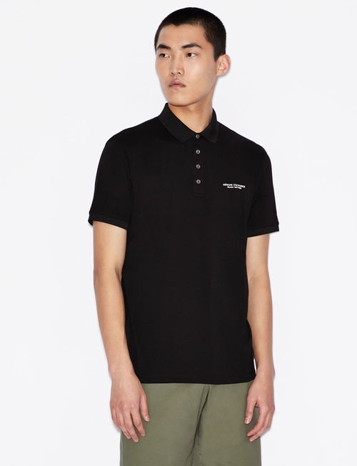 Polo de algodón logo milano new york