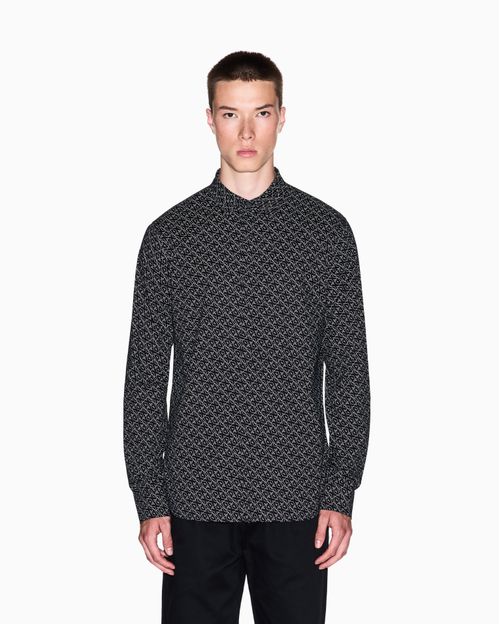 Camisa corte slim con micro estampado