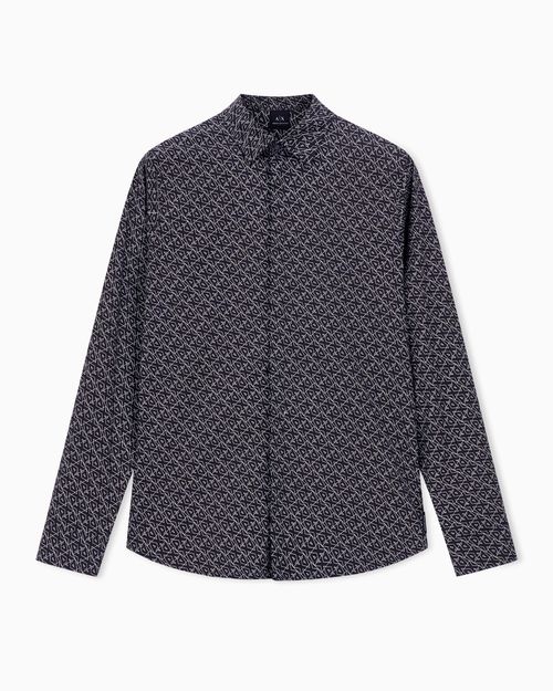 Camisa corte slim con micro estampado