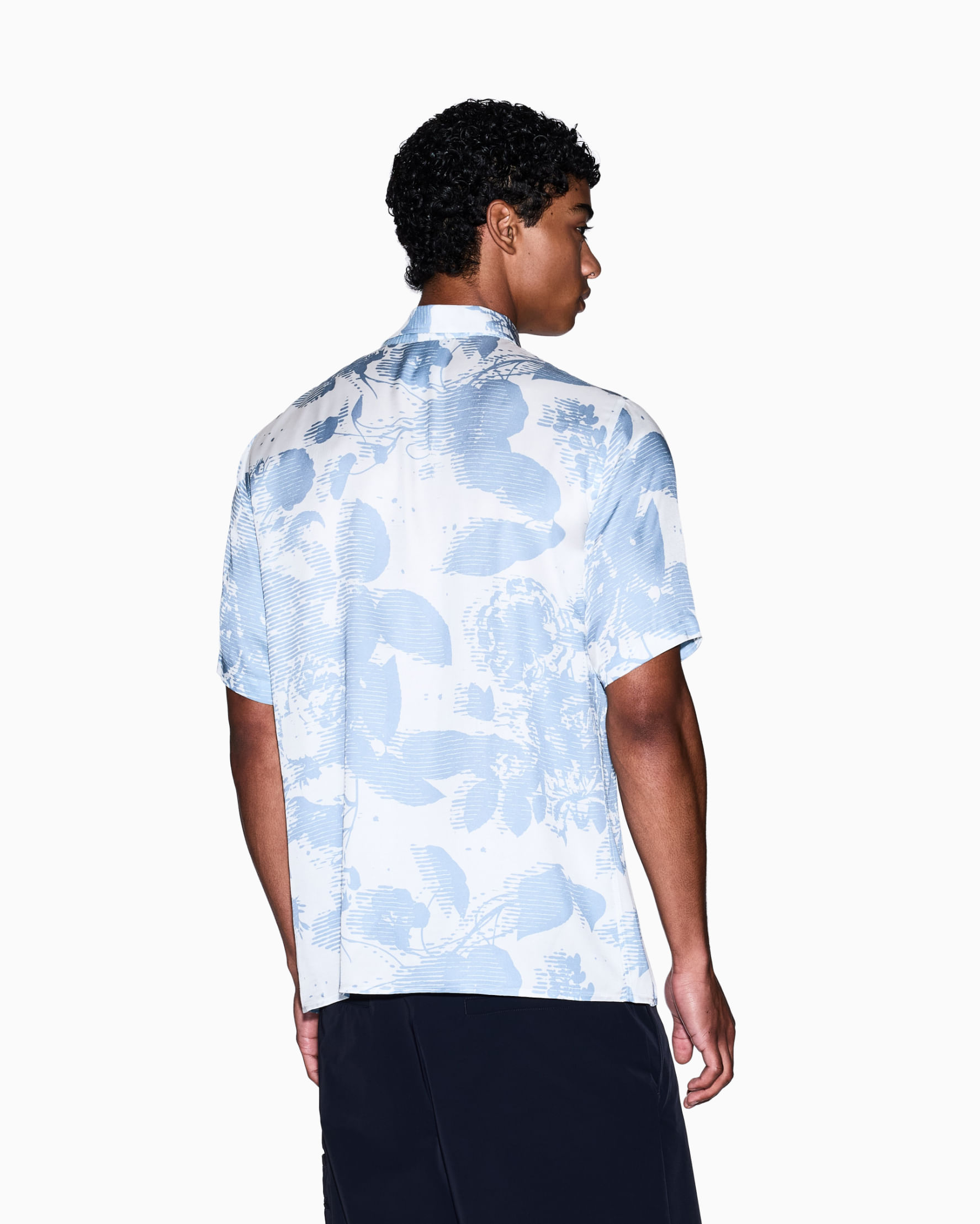 Camisa Estampada De Manga Corta