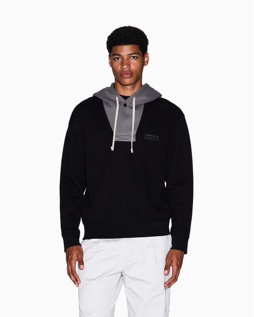 Sudadera con capucha en contraste