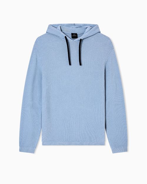 Suéter de punto de arroz con capucha