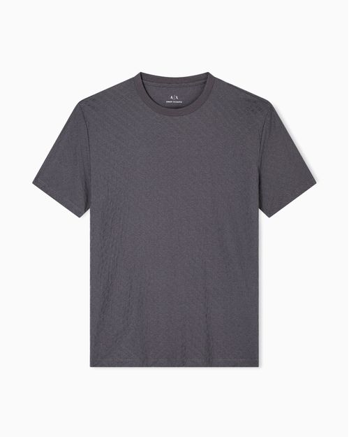 Playera corte regular en tela jacquard