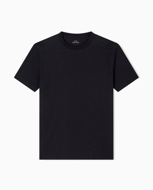 Playera corte regular en tela jacquard
