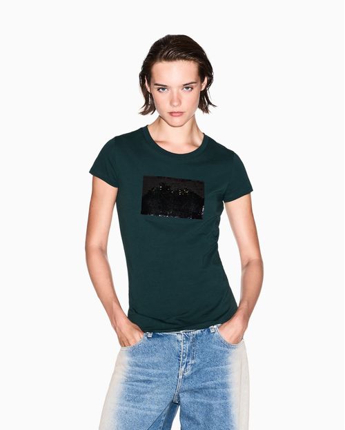 Playera corte slim de jersey algodón elástico