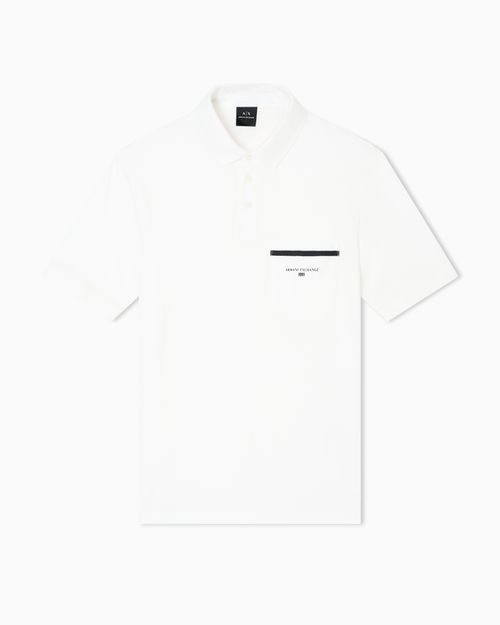 Polo de piqué regular con bolsillo
