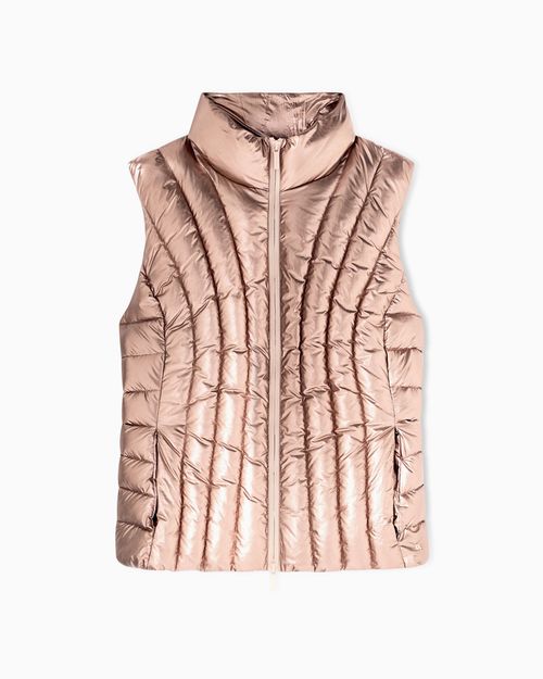 Chaleco de plumas en tejido técnico