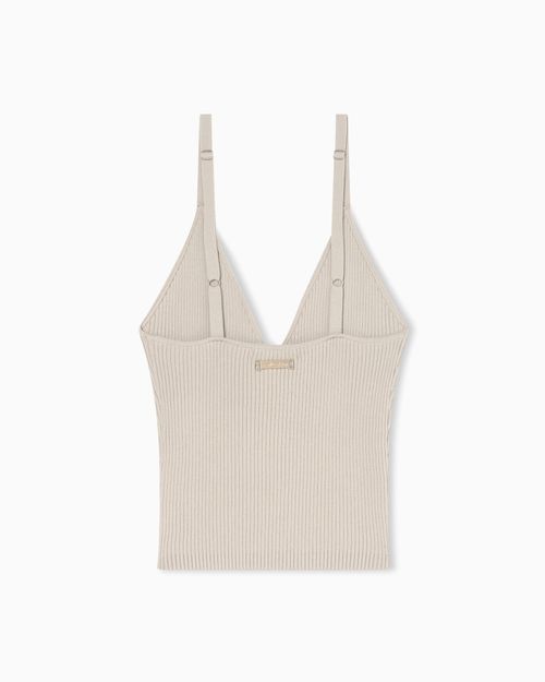 Top de punto en tejido técnico