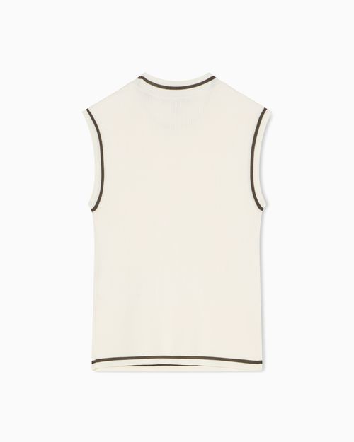 Top de punto en tejido técnico