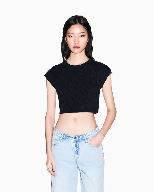 Playera corta de algodón