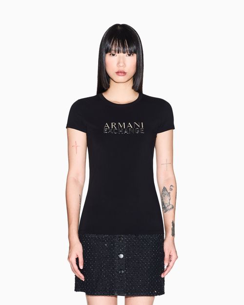 Playera de algodón de corte ajustado