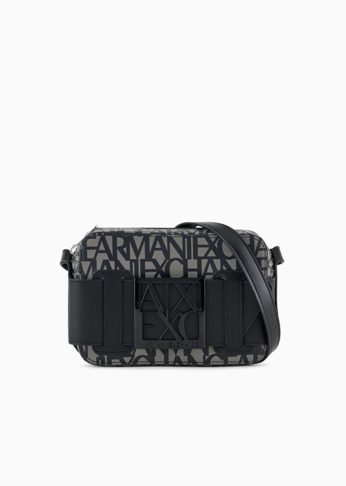 Bolso para cámara con hebilla y logo