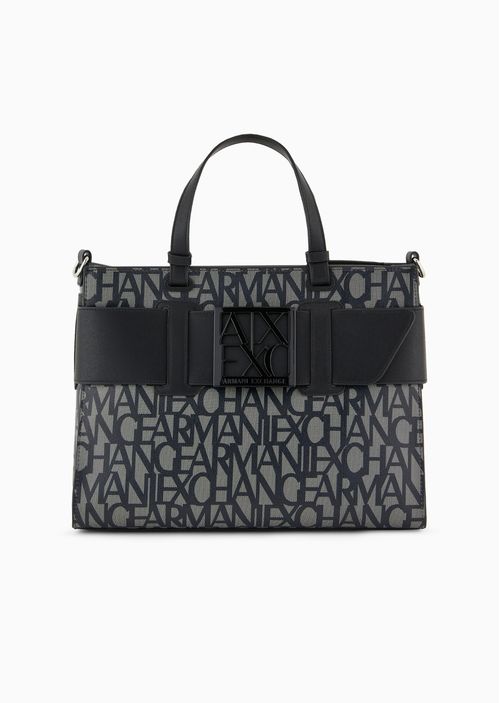 Bolso tote grande con doble asa y correa