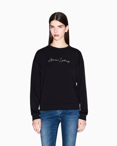 Sudadera básica de cuello redondo