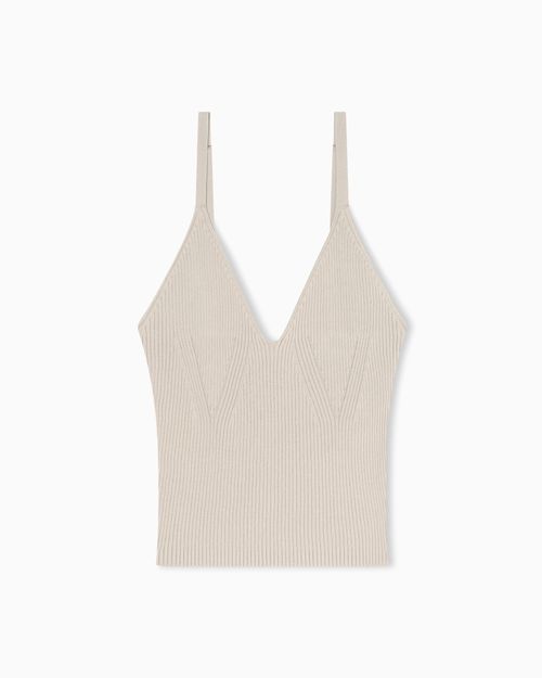 Top de punto en tejido técnico