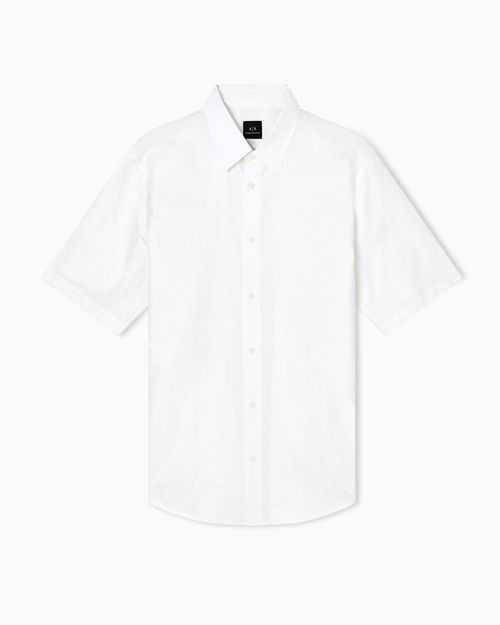 Camisa de jacquard de manga corta de algodón