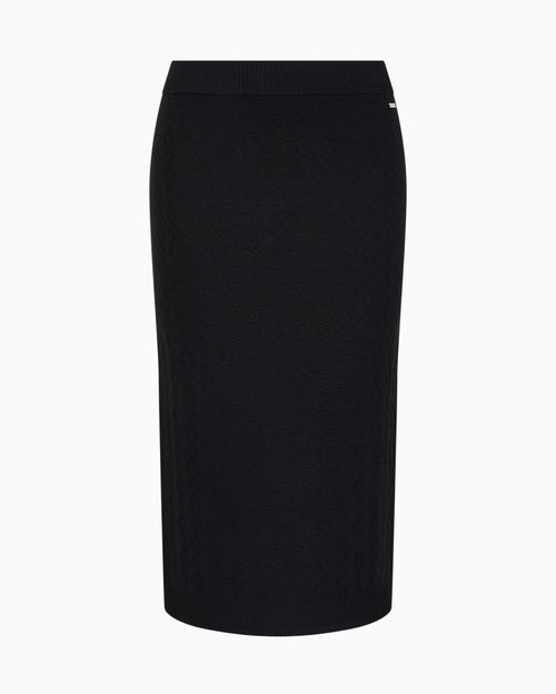 Falda lápiz con logo allover