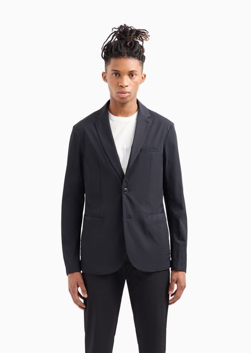 Blazer ultra-stretch de sarga de un solo botón