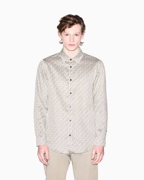 Camisa de corte clásico con logo en letras