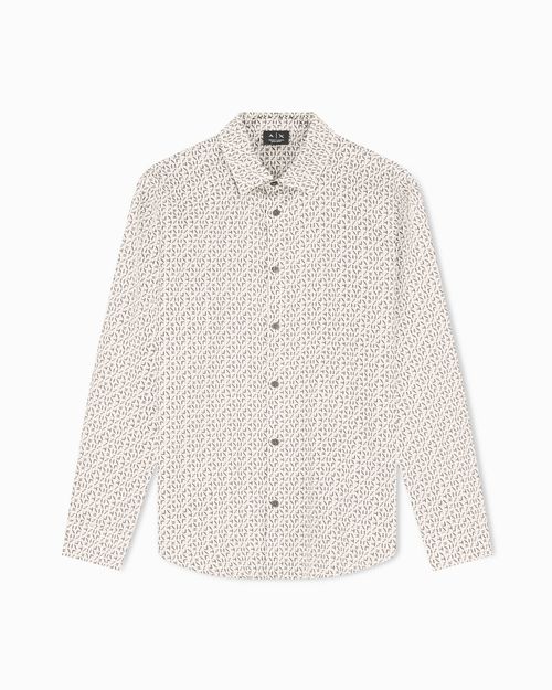 Camisa de corte clásico con logo en letras