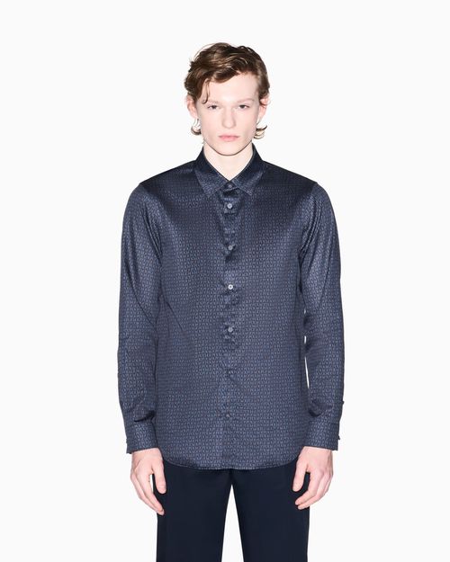 Camisa de corte clásico con logo en letras