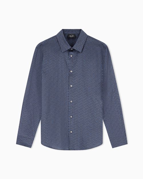 Camisa de corte clásico con logo en letras