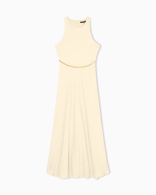 Vestido midi de tejido mixto