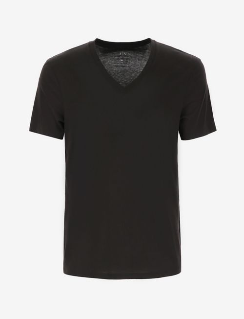 Playera slim fit de algodón pima con cuello de pico