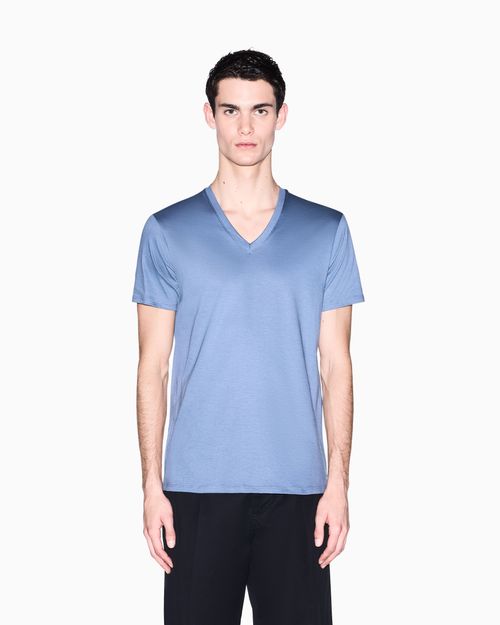 Playera de corte ajustado en punto de algodón Pima