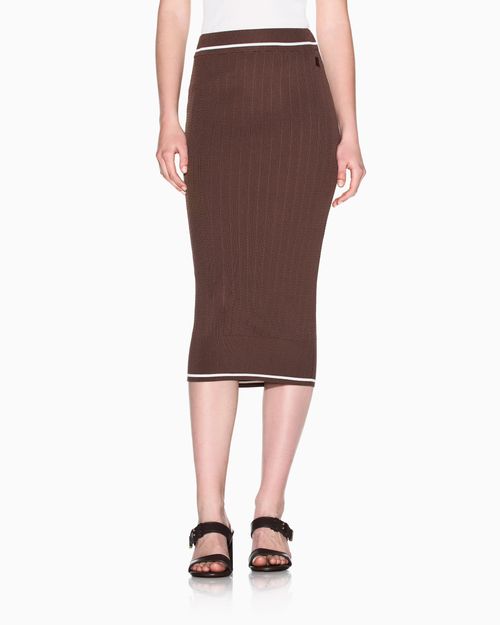 Falda midi de tejido técnico