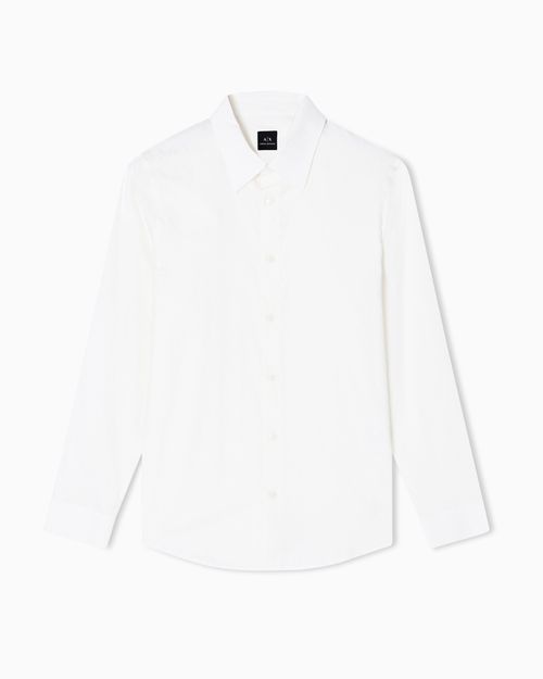 Camisa de jacquard corte regular de algodón